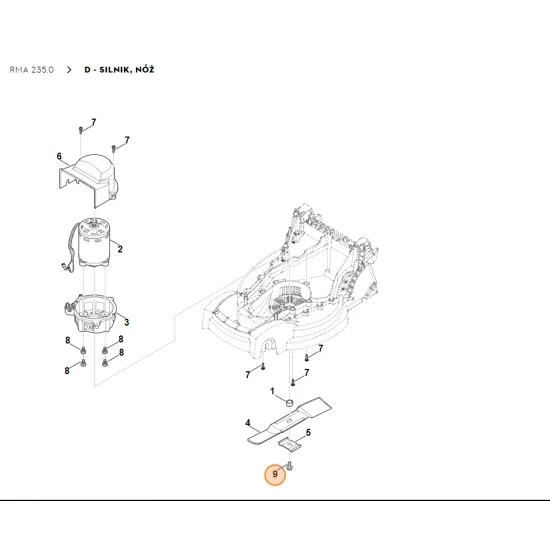 STIHL Śruba sześciokątna M8x20 9018 321 1800